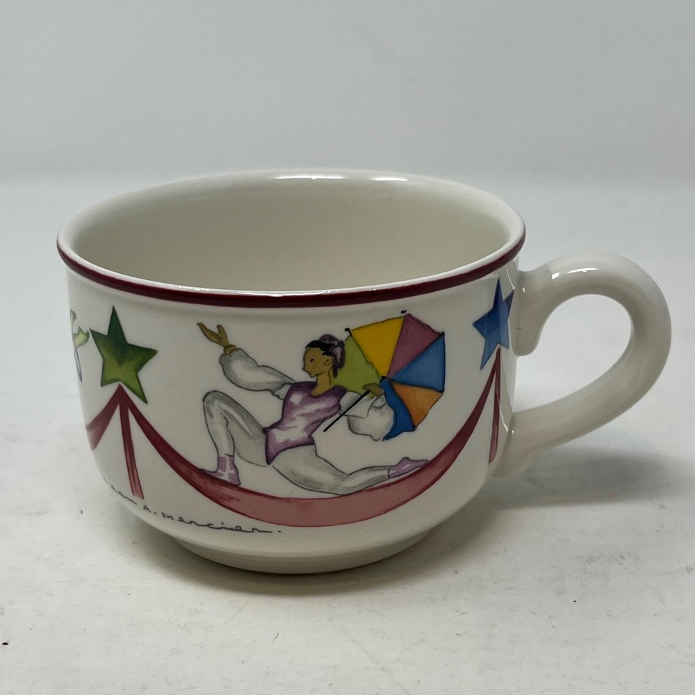 Villeroy & Boch Le Cirque Mug A. Mercier Circus Acrobats Vitro-Porcelaine TeaCup